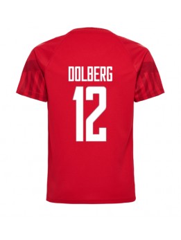 Billige Danmark Kasper Dolberg #12 Hjemmedrakt VM 2022 Kortermet